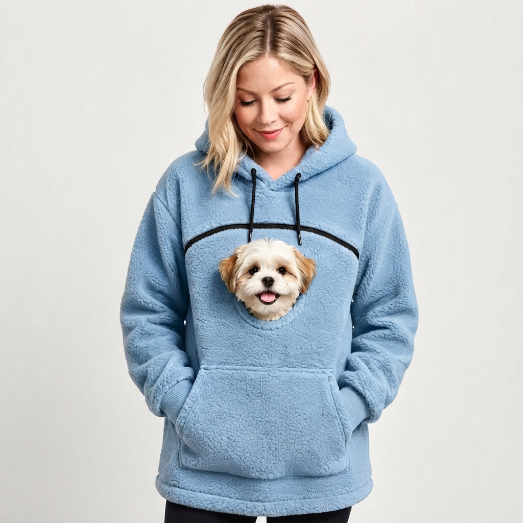 Kapuzenpullover mit Tasche für dein Haustier