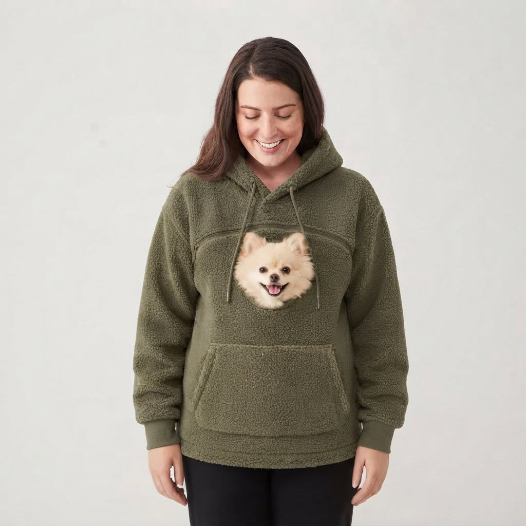 Kapuzenpullover mit Tasche für dein Haustier